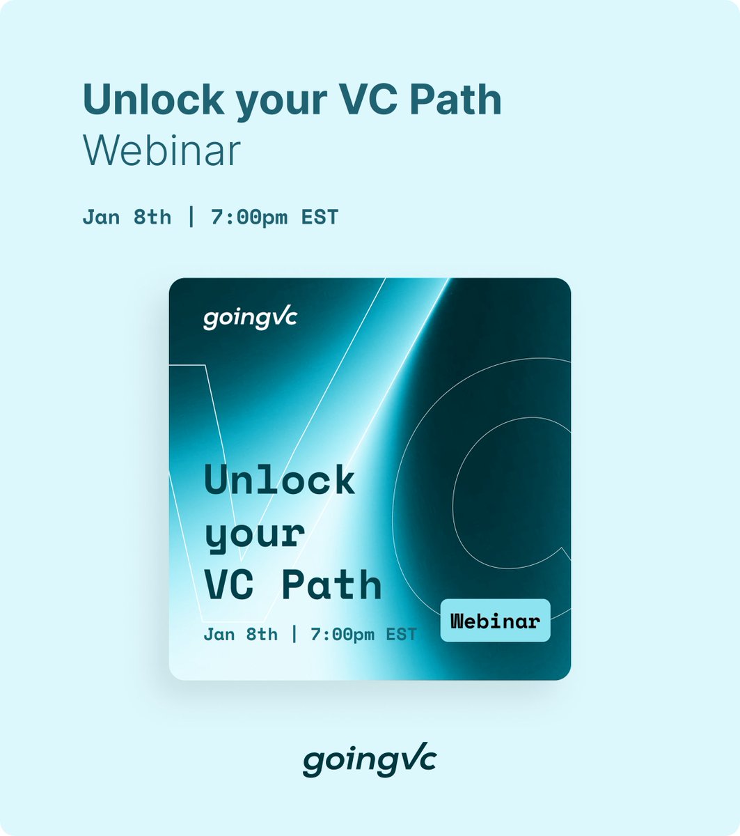 There’s no single background or checklist that guarantees a VC role.
But there are clear patterns behind the people who break in.

Join live session with Dan Clifford, Program Director at GoingVC, on how strong candidates actually stand out

Sign up here: luma.com/6lro3gh0