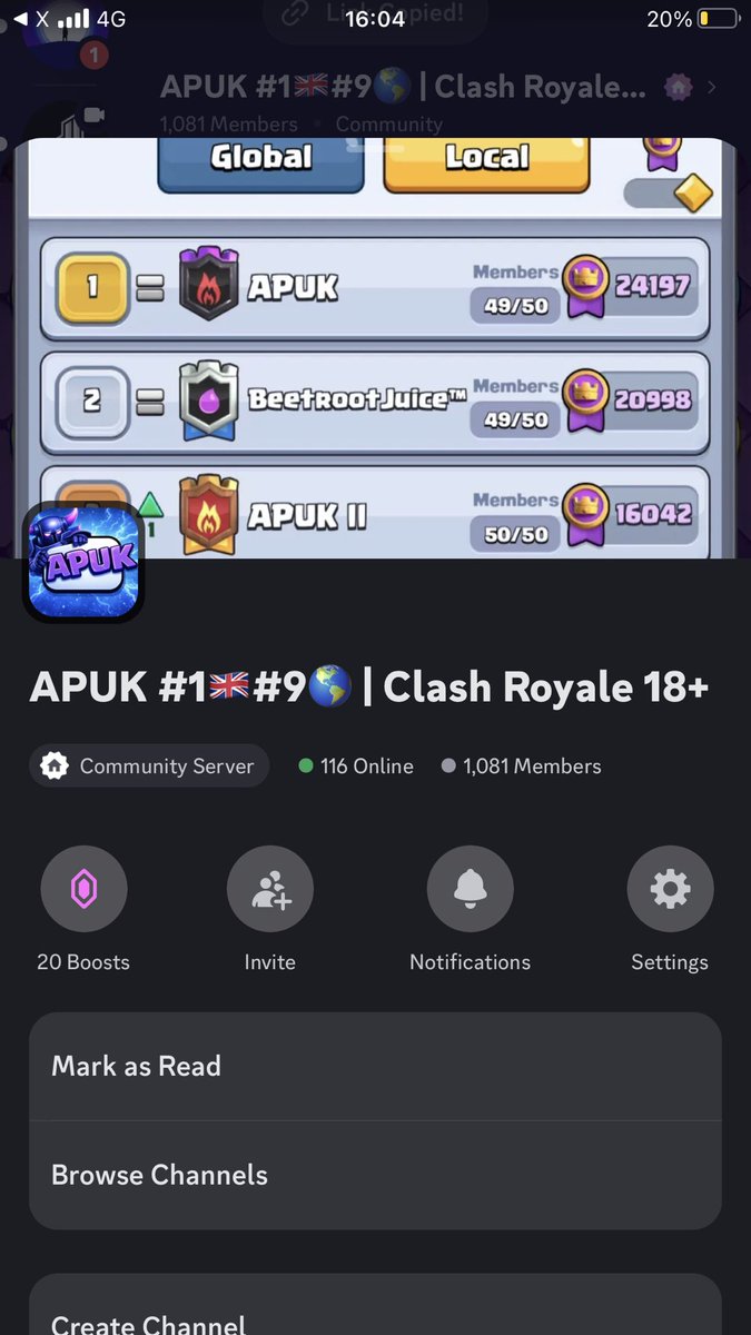 Hey everyone, please join our clash royale discord community :) it’ we offer coaching from pros 📚 tournaments 💰 and have an overall great community with 1000+ members and 12 clans in game! #clash #clashroyale #gaming #supercell 

discord.gg/apuk
