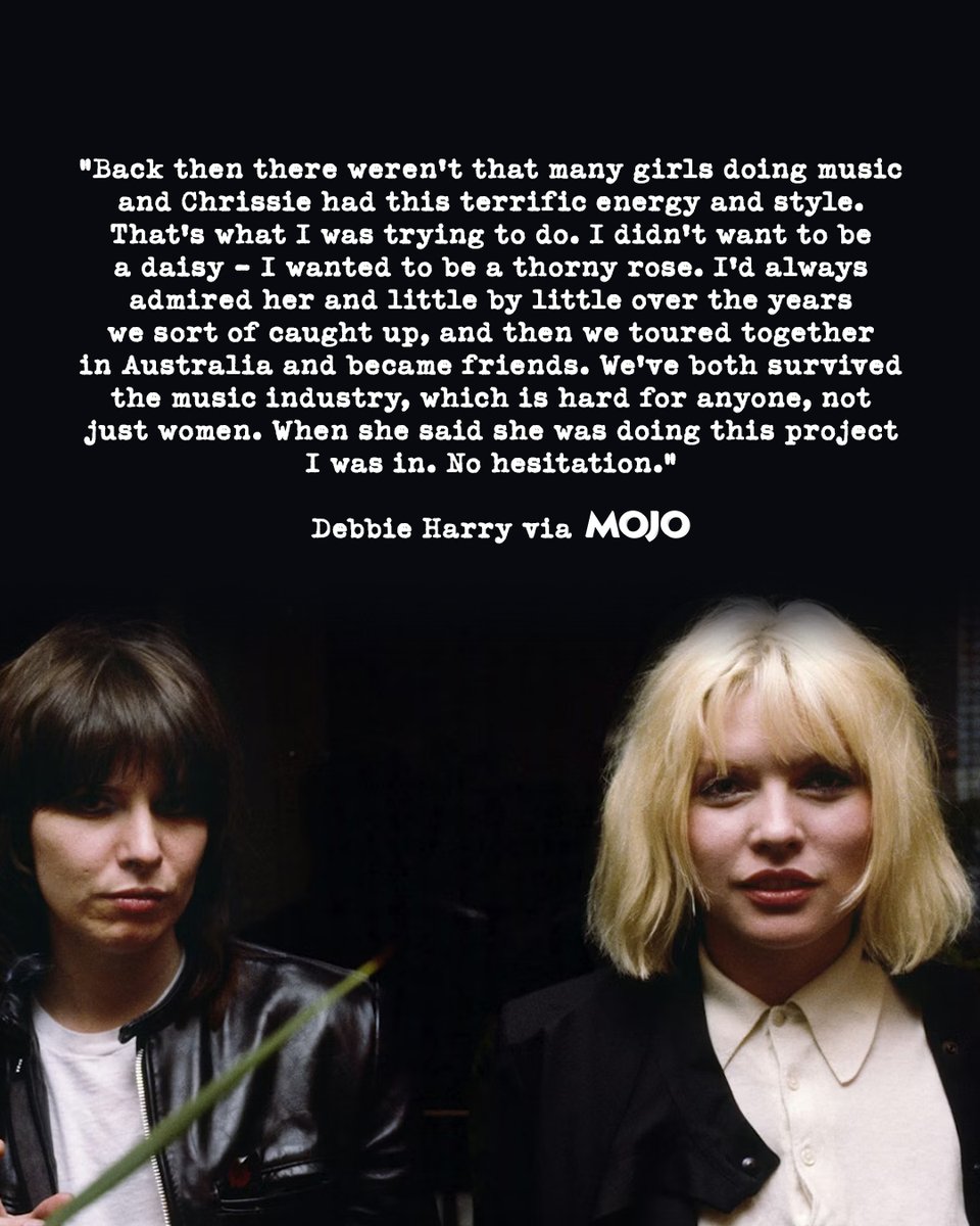 ChrissieHynde's tweet image. Debbie Harry (@BlondieOfficial) speaking with @MOJOmagazine about her relationship with Chrissie &amp;amp; the recent collaboration on 'Chrissie Hynde &amp;amp; Pals - Duets Special', check out 'Try To Sleep with Debbie Harry' here:  chrissiehynde.lnk.to/duetsspecial 

Photo By Chris Stein

-CHHQ