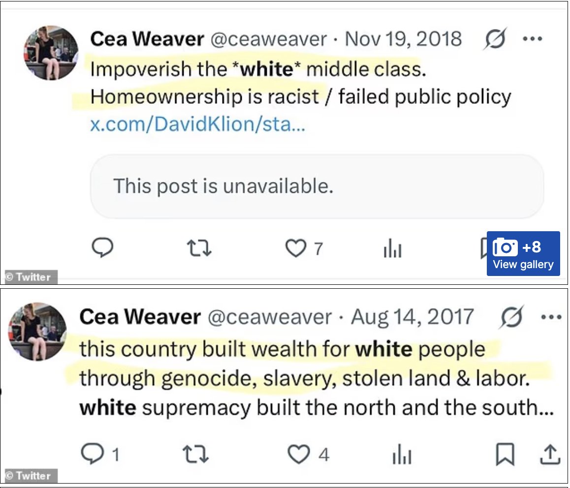 Cea Weaver, ladies and gentleman. A proud communist who openly calls for the seizure of ONLY white people's property. 

This is <a href="/NYCMayor/">Mayor Zohran Kwame Mamdani</a>'s administration. Racist communists. 

God speed, NYC. You done fucked up with this one.