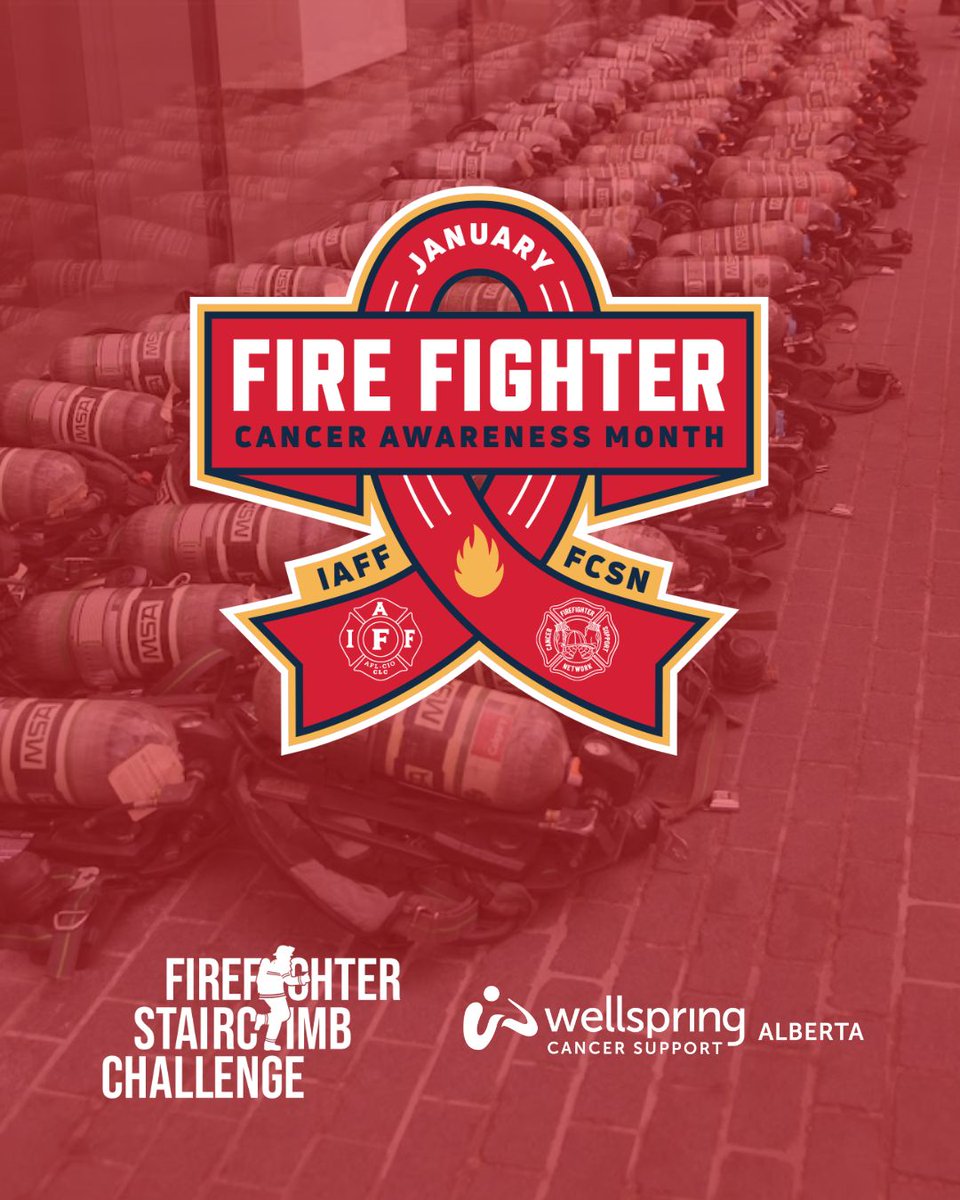 January is Firefighter Cancer Awareness Month — a time to recognize occupational cancer as the leading cause of firefighter line-of-duty deaths.

Funds raised support <a href="/WellspringAB/">Wellspring Alberta</a> and free cancer support programs.

Registration opens Jan 14.

#YYCStairclimb #WellSpringAlberta