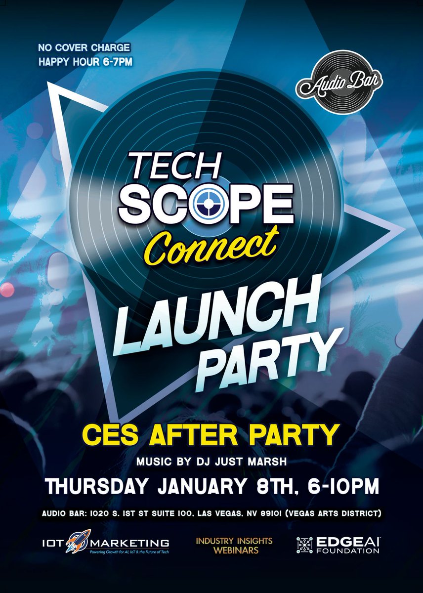 VIPTiffani's tweet photo. Building incredible things doesn't have to happen in silos.

That’s why we're launching Tech Scope Connect — a community for those working at the intersection of technology and business.

We’re kicking things off with a #CES2026 after party tomorrow! Details/RSVP in replies 👇 https://t.co/fZsn1PLoPh