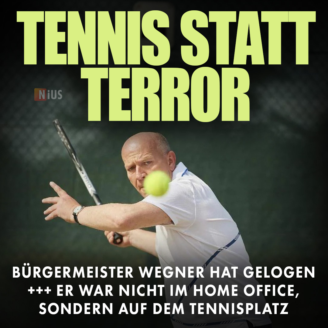BREAKING NIUS: Der Regierende Bürgermeister von Berlin, Kai Wegner, hat sich nicht den  ganzen Tag im Büro eingeschlossen, wie er behauptet hat. Statt ins Büro zu fahren , fuhr er sieben Stunden nach dem Terroranschlag auf seine Stadt erstmal ganz entspannt zum Tennis.
