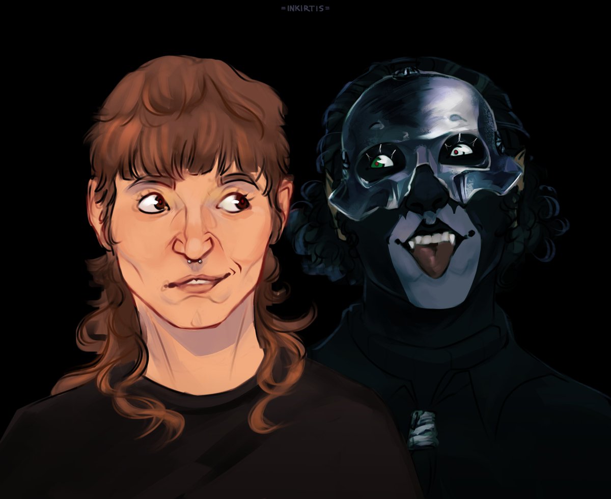 inkirtis's tweet image. "He's behind me, isn't he?"

commission 🫶 #thebandghost #ghosttwt