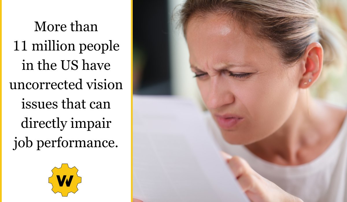 Uncorrected vision issues in the workplace mean lower productivity and major safety concerns.

When was the last time you conducted vision testing for your team?

To set up vision testing for your team, right at your jobsite, head to: worksitemed.com/services/