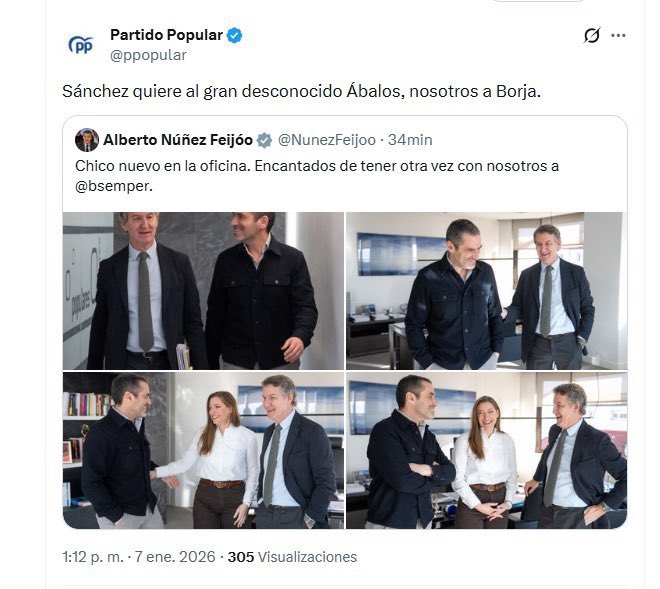 ¿Por qué borráis este tuit, <a href="/ppopular/">Partido Popular</a>?

Aprovechar la vuelta de un compañero que ha pasado una enfermedad grave para hacer gracietas dice mucho de vuestra forma de hacer política.

Qué nivel, <a href="/NunezFeijoo/">Alberto Núñez Feijóo</a>, qué lástima.