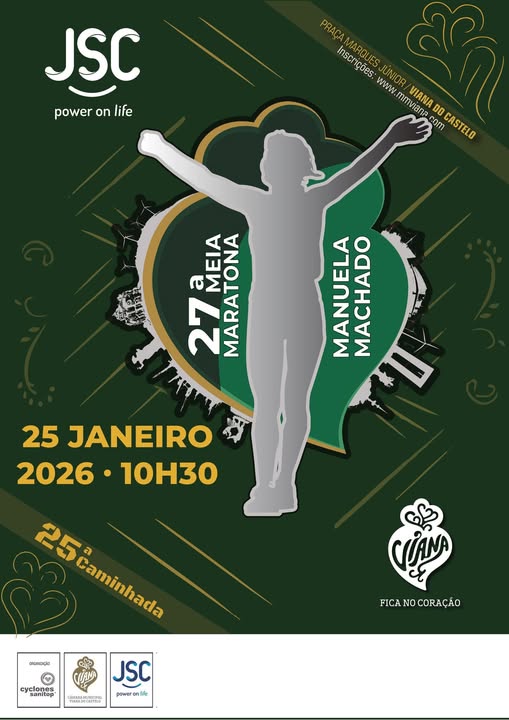 No dia 25 de janeiro, domingo, com partida pelas 10h30, na Praça Marques Júnior, parte o pelotão da já tradicional Meia Maratona Manuela Machado – Viana Fica no Coração!

Link inscrição: 👇
cyclonessports.com