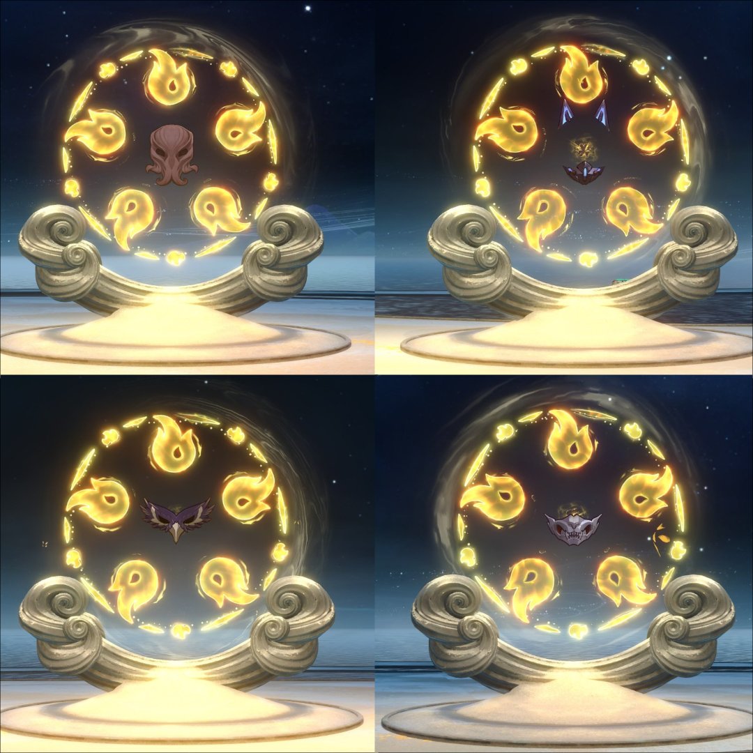 // hsr leaks

hold up are these teasers for upcoming characters in 4.x? i can see:

elation mc
sparxie
yae sakura
pearl?
???
silverwolf sp?
la mancha
blade sp