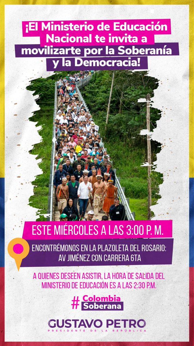 PactoCol's tweet image. Bien por los funcionarios que jugaron defender la constitución, que decidan salir a la movilización de hoy. Es nada más y nada menos que para defender la democracia y la soberanía de la amenaza de un país extranjero.

Ahí estaremos.