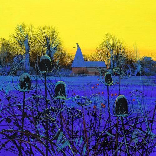 Good Afternoon 
Paul Evans art   English painter 
‘Under a Winter Evening Sky’ 
This is stunning and needs no more  words from me!