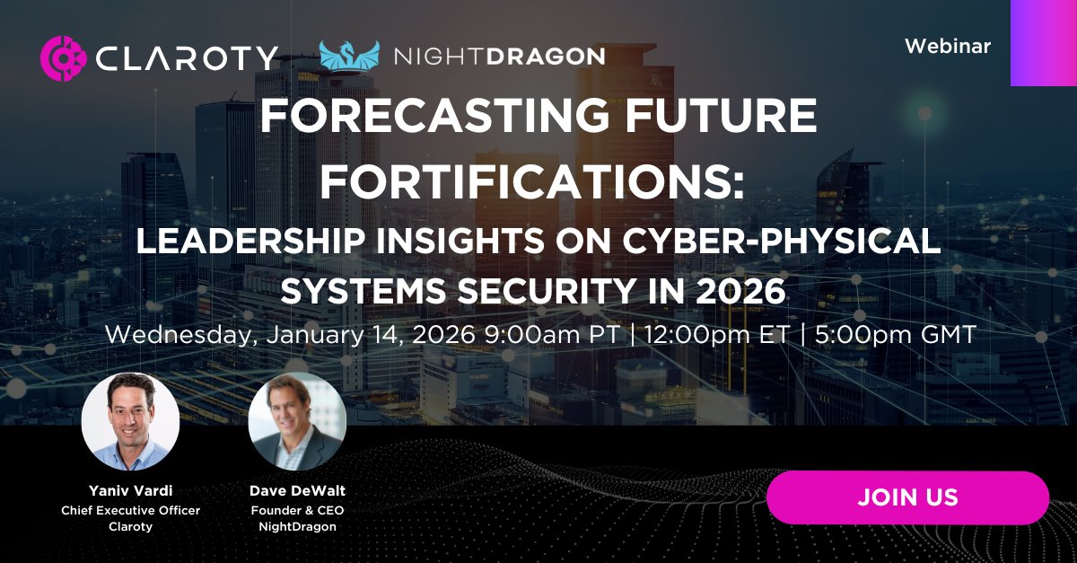 ⏳ There's still time to join next week's webinar with <a href="/nightdragon/">NightDragon</a> on what CPS security demands in 2026.

👉 Secure your spot here: hubs.ly/Q03Z55WZ0