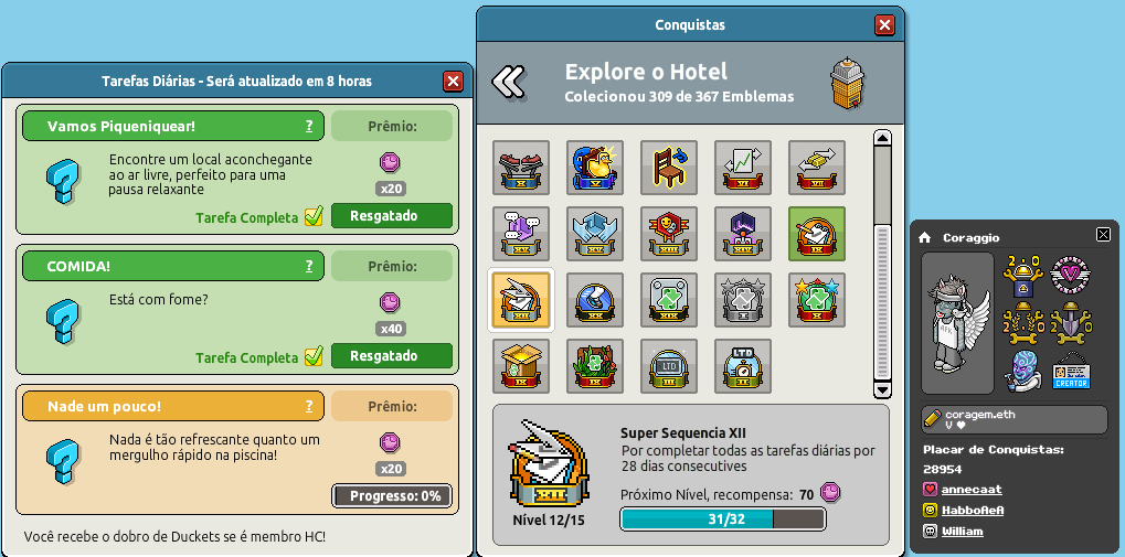 ⚠️ Attention, <a href="/Habbo/">Habbo</a>!

The community (Habbo BR/PT) is receiving a bugged daily quest, which is impossible to complete: “Nade um pouco!”.

This issue is causing players to lose their consecutive daily quest streaks, something that requires a lot of time and dedication to build.