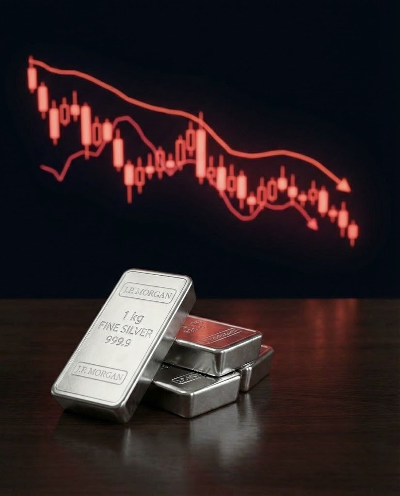 barkmeta's tweet image. 🚨 SILVER PRICE MANIPULATION, BANKS UNDERWATER

Yesterday, Silver surged to $82.50 with massive momentum and positive news.

Suddenly, for no logical reason, a magical "Brick Wall" appears and price collapses straight down.

Look at the chart. This is NOT NATURAL. Real selling…