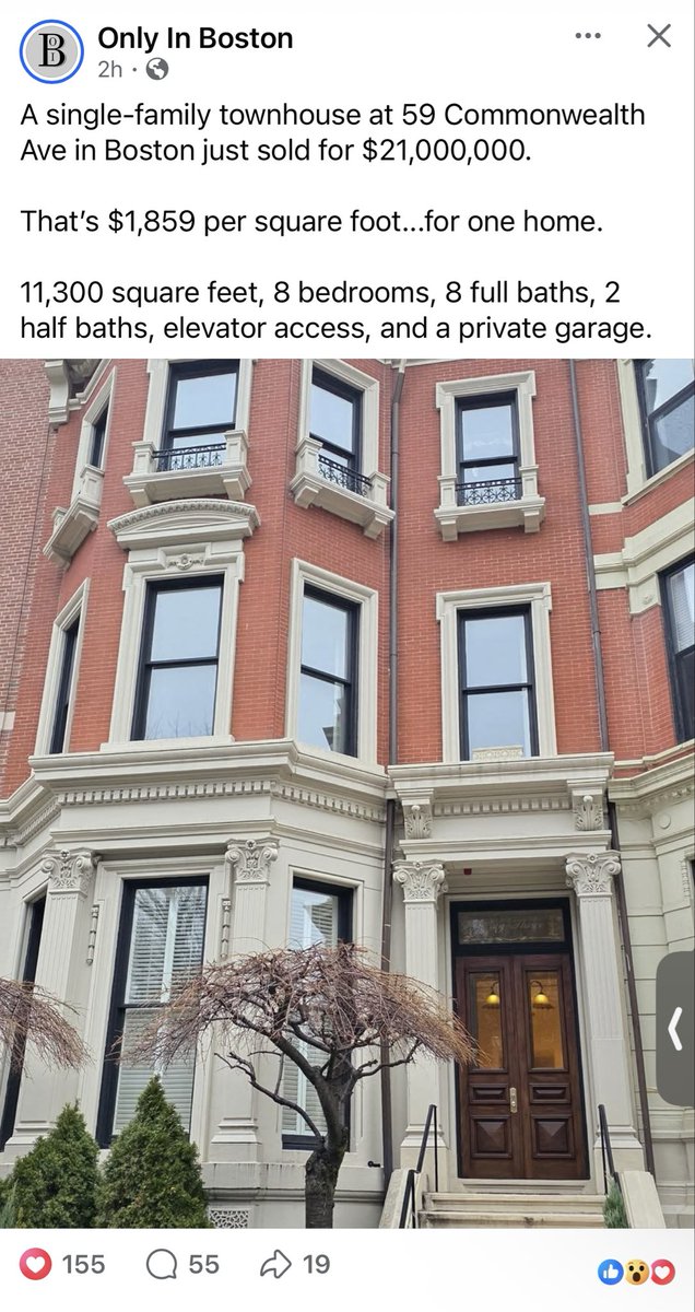 Esta casa de una sola familia, en Boston, acaba de ser vendida por $21 millones de dólares, unos $1,344,000,000 millones de pesos dominicanos.

¿Cómo dejo yo de invertir en Massachusetts? 😉