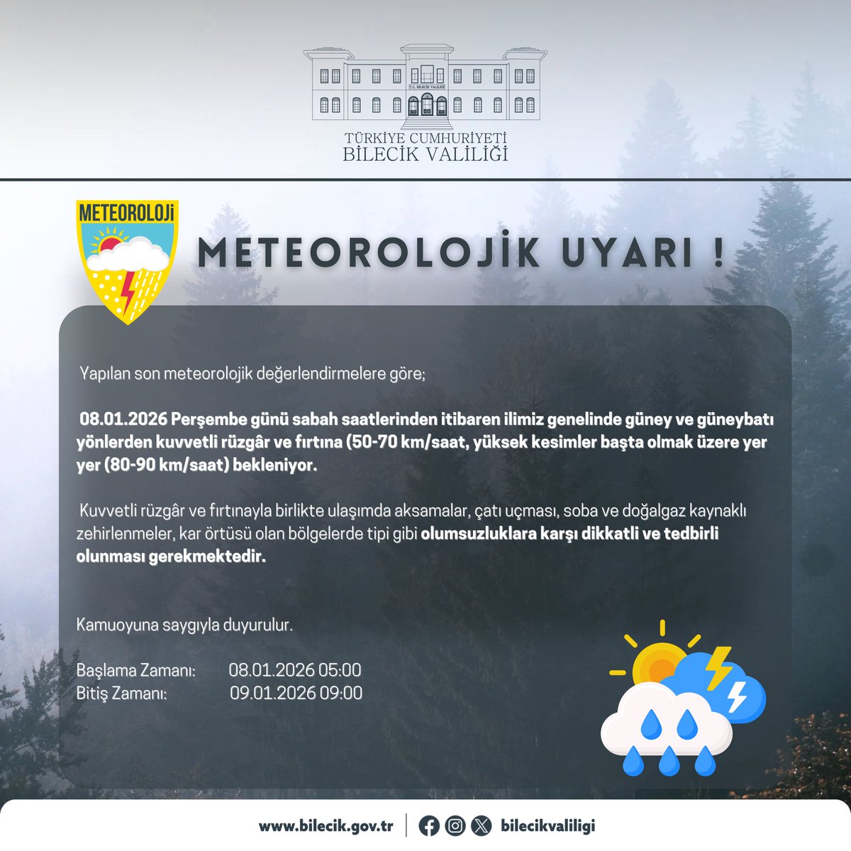 Meteorolojik Uyarı ⚠️