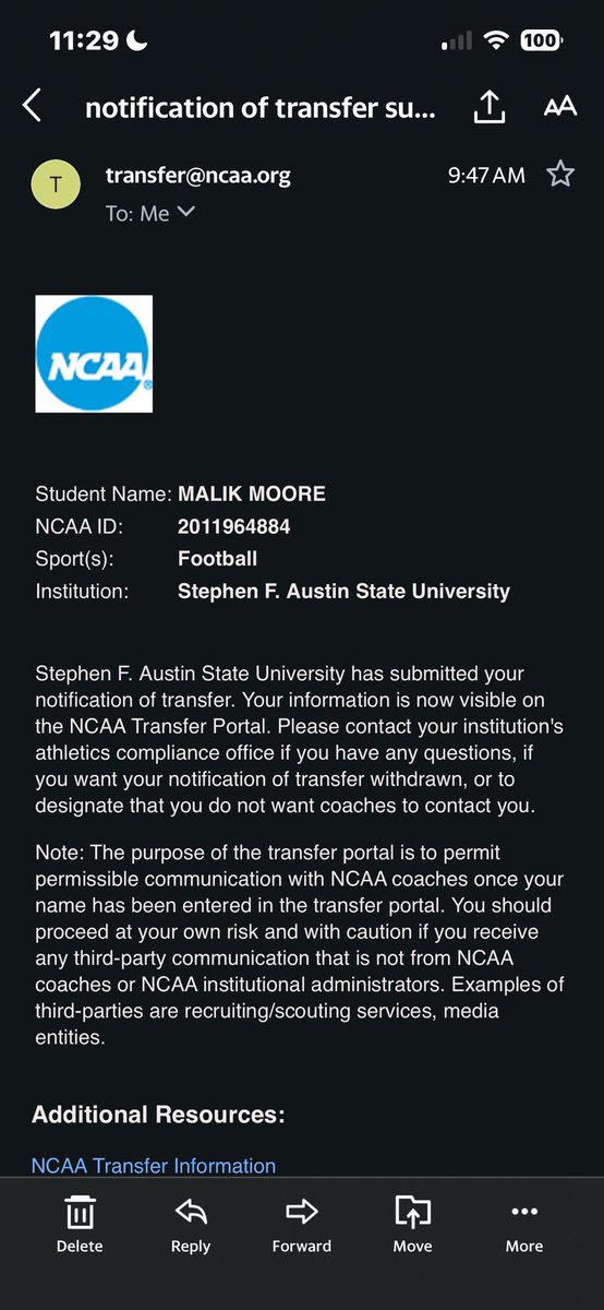 Sykolik's tweet image. I have officially entered my name into the transfer portal with 1 year of eligibility left.