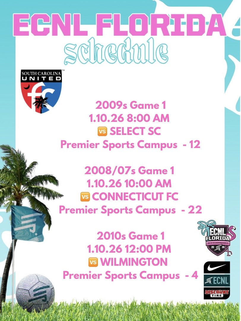 tikitakaklu's tweet photo. Good luck and safe travels to our @SCUnited_FC @ECNLgirls who are 🚗💨 to FL this upcoming weekend as our 2008/07s, 2009s & 2010s teams compete in the #ECNLFL in Lakewood Ranch ‼️

Excited to see the kids compete and represent our Badge in front of college coaches‼️

There is a lot of talent to come and 👀.

@ImCollegeSoccer @ImYouthSoccer @ECNLSoutheast 

🔴⚫️🔵🍊🌴🐊 #ECNLFL #scufcfam