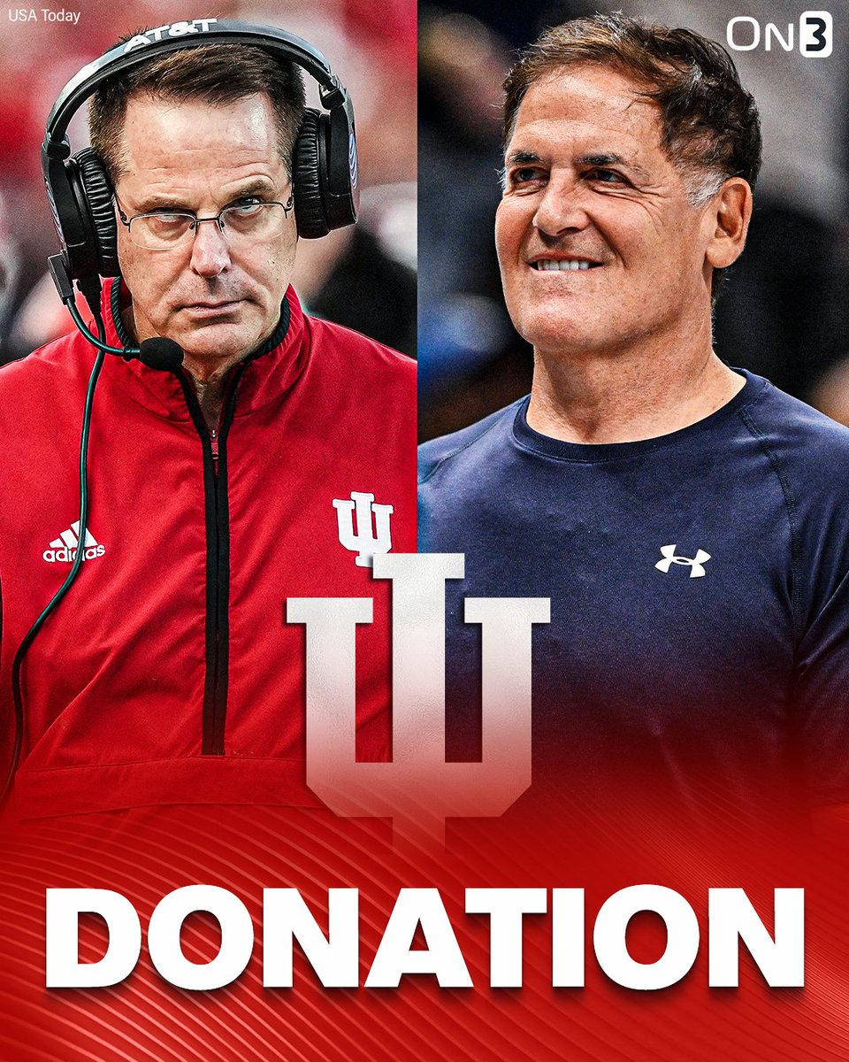 On3's tweet image. NEW: Billionaire Indiana alumnus Mark Cuban is donating to the Hoosiers 2026 transfer portal class, @FOS reports💰

“Let’s just say they are happier this year than last year.”

on3.com/college/indian…