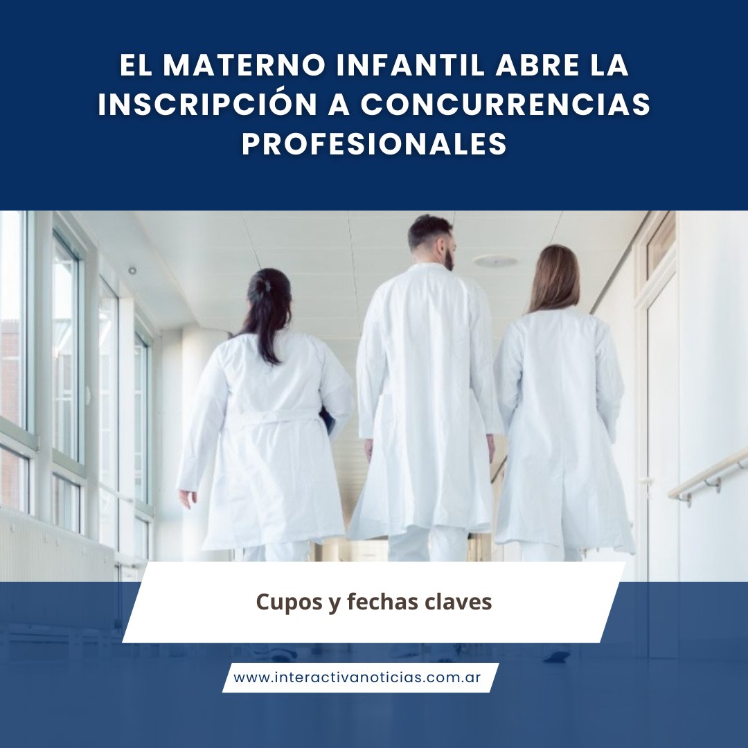 El Materno Infantil abre la inscripción a concurrencias profesionales: Cupos y fechas clave #Salta

interactivanoticias.com.ar/el-materno-inf…