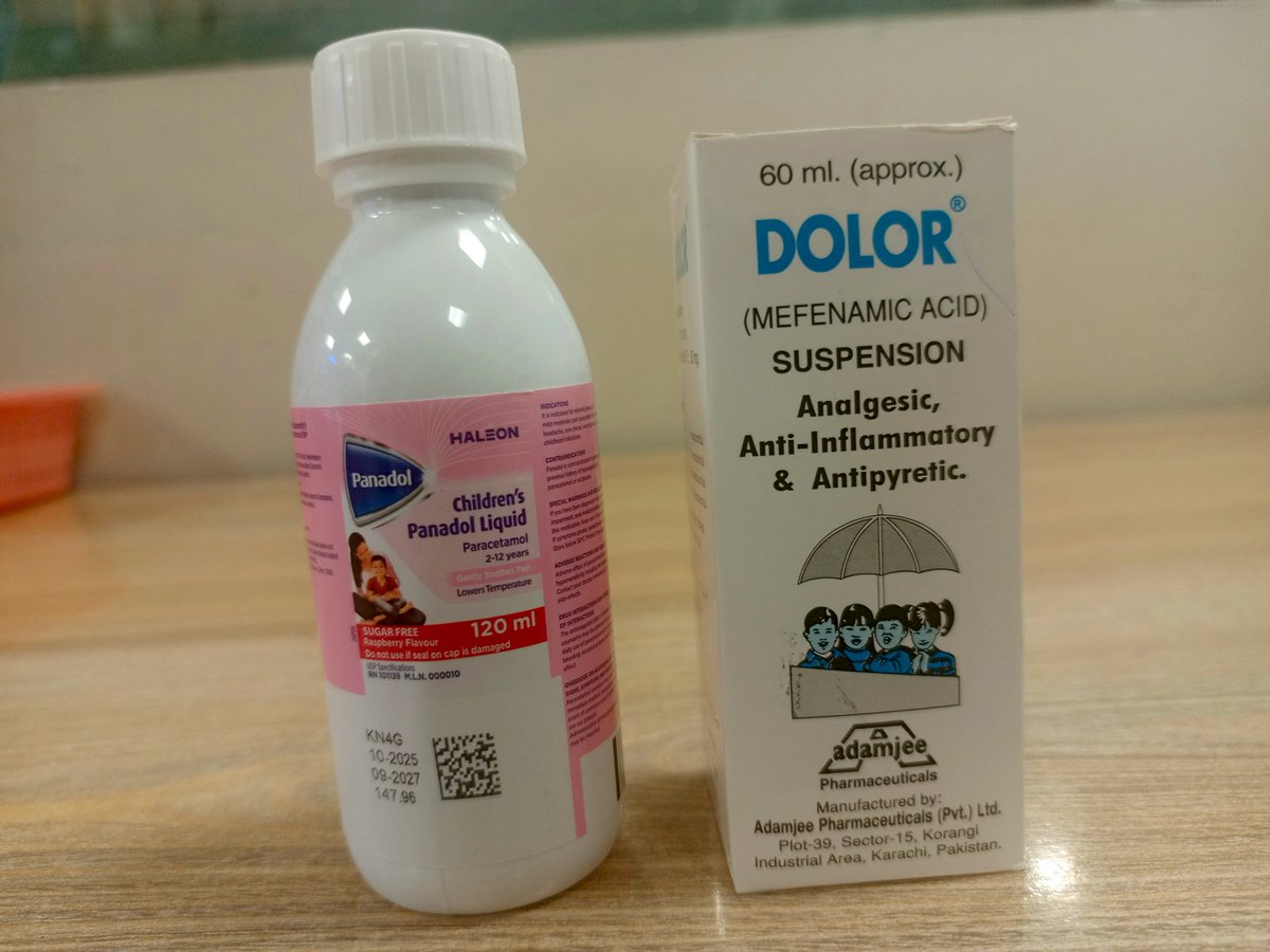 MoarSahitoPTI's tweet image. In children, when should you choose Paracetamol and when is Mefenamic acid the better option for pain or fever.? 🤔💊