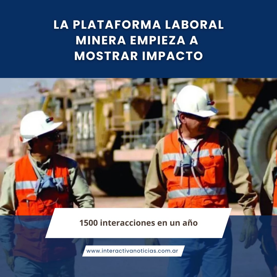 La plataforma laboral minera empieza a mostrar impacto: 1.500 interacciones en un año #Salta

interactivanoticias.com.ar/la-plataforma-…