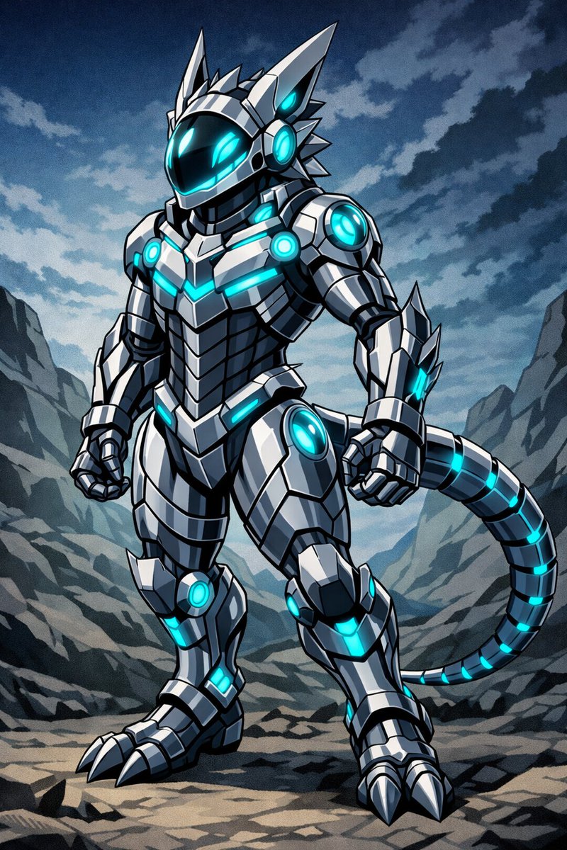 Erster KI Entwurf meines OC Gizmo. Details folgen.