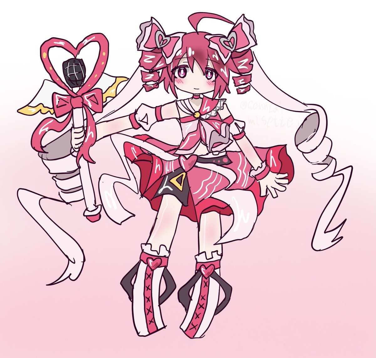 最近描いたピンクで可愛い感じのイラストまとめた(どれも神)