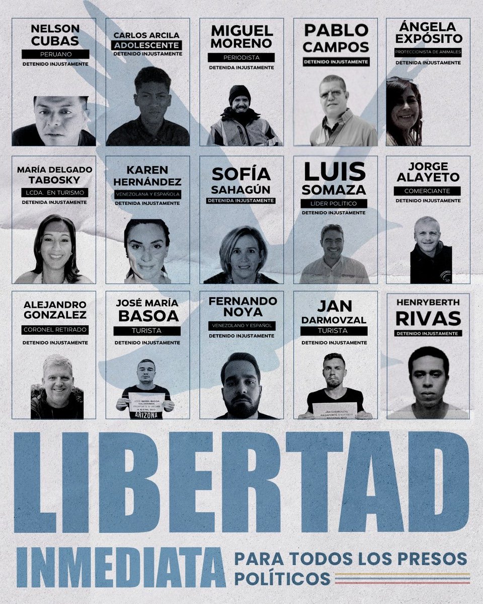 Liberen a los presos políticos y paren la persecución.