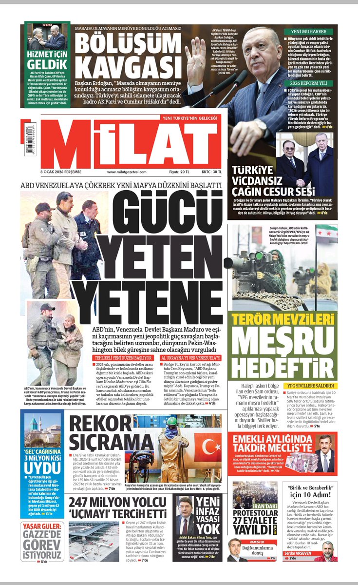 Milat Gazetesi'nde bugün...

#Persembe
