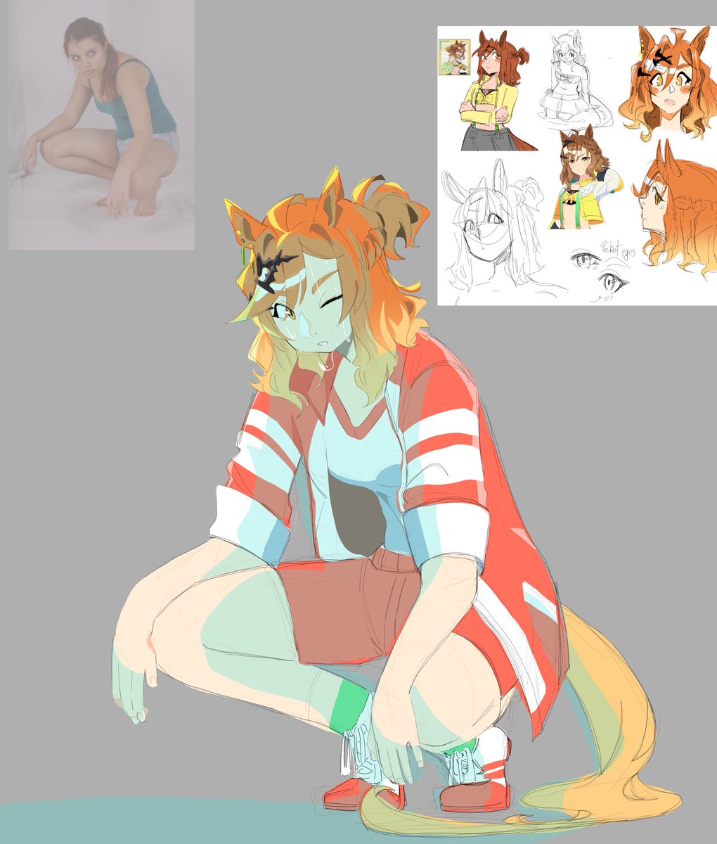 BStrawberr88477's tweet image. This take is really too long for me. Maybe I’ll finish it, maybe I won’t. Either way, here are some references. I’m still trying to find a way to draw Pocket that feels right. 🥱