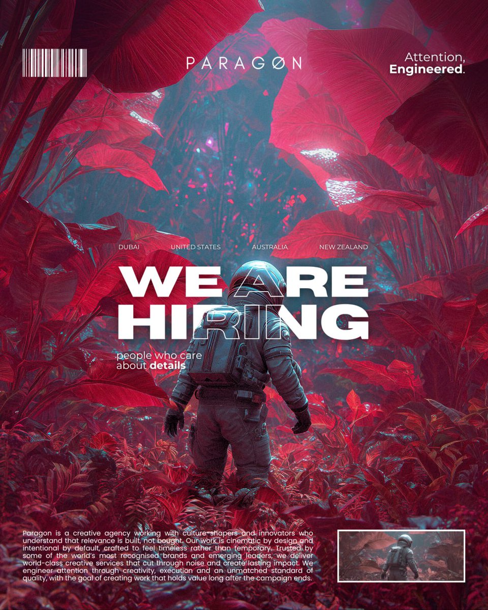 theonlyparagon's tweet photo. We don't hire employees.

We recruit family (think Dominic Toretto).

People who see brands as movements, campaigns as cultural moments, and "good enough" is not enough.

If this sounds like you, keep reading ⬇️ https://t.co/odG6qUhLnU