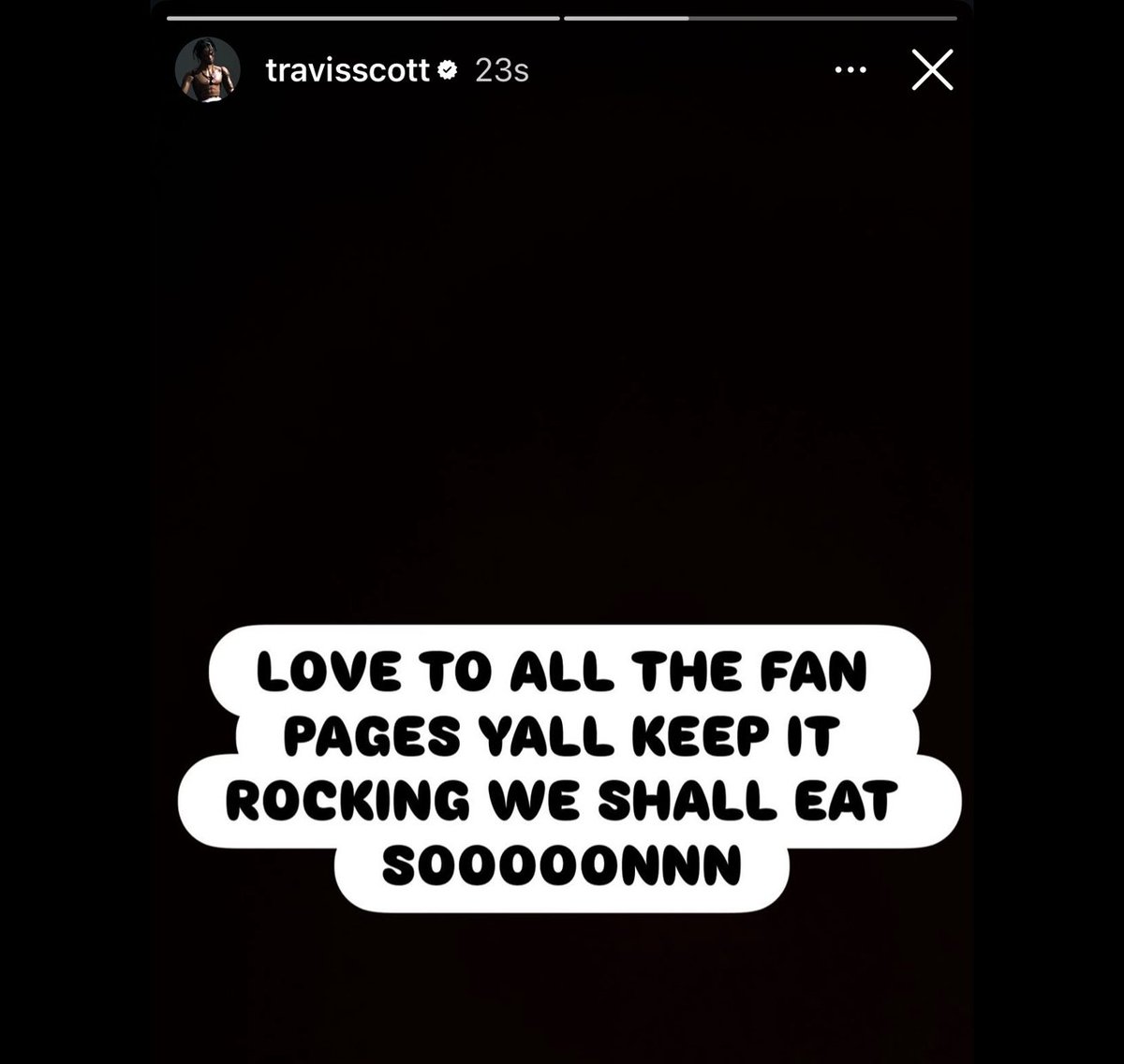 Kurrco's tweet image. "WE SHALL EAT SOOOOONNN"

— Travis Scott via IG 👀