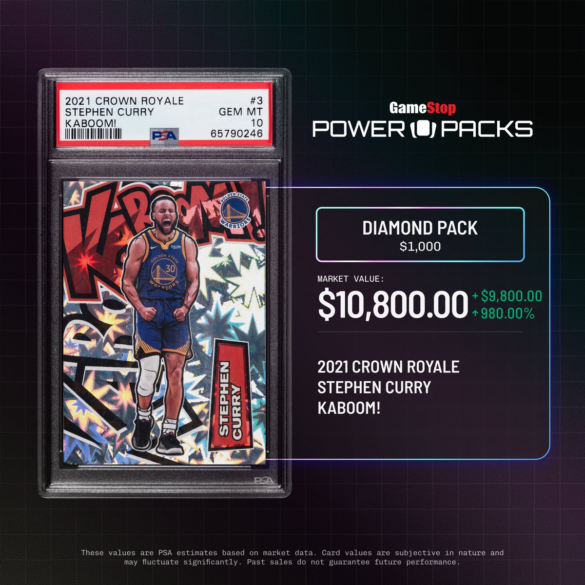 powerpacks's tweet image. Chef Curry.

An iconic 2021 Crown Royale Kaboom insert. Pulled and kept.