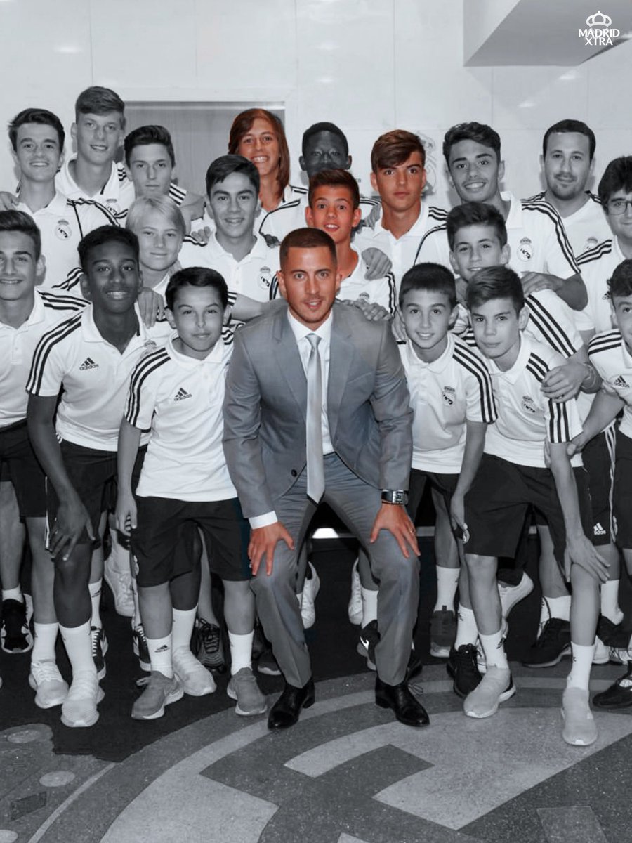 MadridXtra's tweet photo. Álvaro Carreras, Raúl Asencio &amp; Chema at Eden Hazard’s Real Madrid presentation. 🤍🔙 https://t.co/7tarfJOdVE
