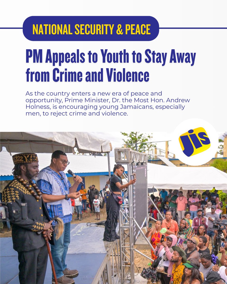 Speaking at the 288th commemoration of the 1738 Maroon Treaty and celebrations marking the birthday of Chief Kojo in Accompong Town, St. Elizabeth, on January 6, Dr. Holness (<a href="/AndrewHolnessJM/">Andrew Holness</a>), reflected on Jamaica’s historical experience with violence and the progress now being