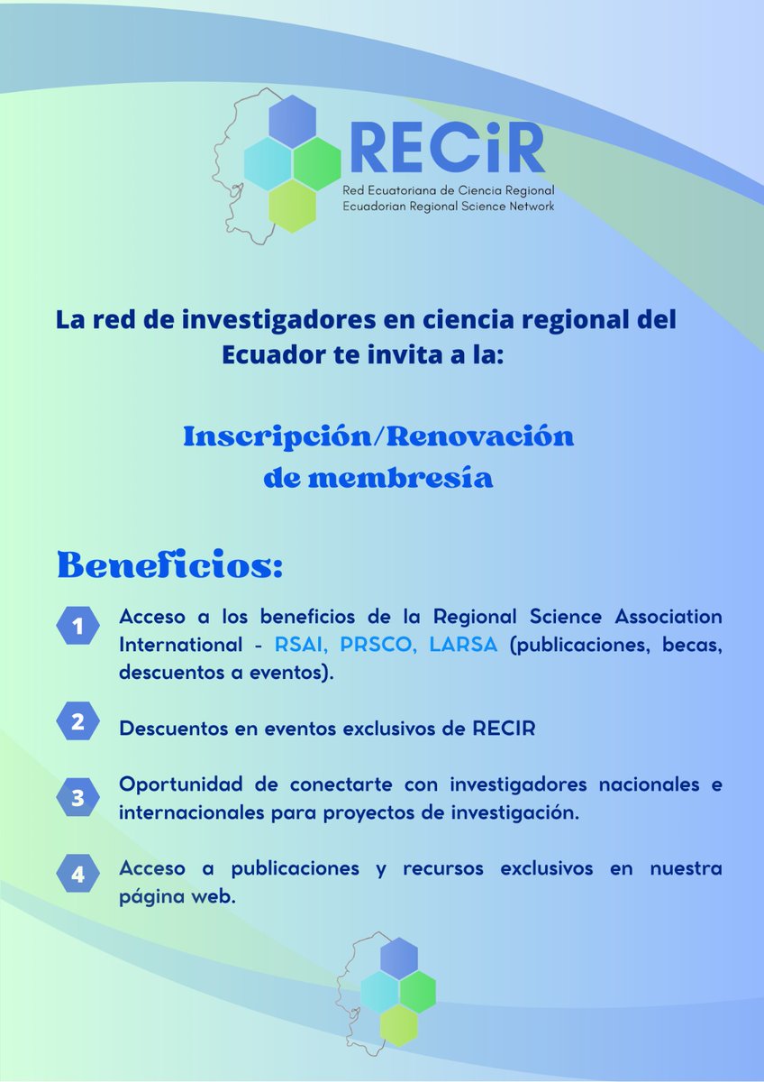 Red Ecuatoriana de Ciencia Regional tweet media