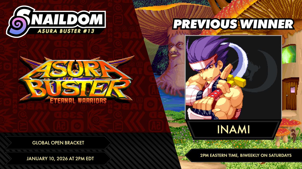 Registration is now live for Snaildom Asura Buster #13!

Back to the regularly scheduled program~

Sign-ups ➡ asura.snaildom.com