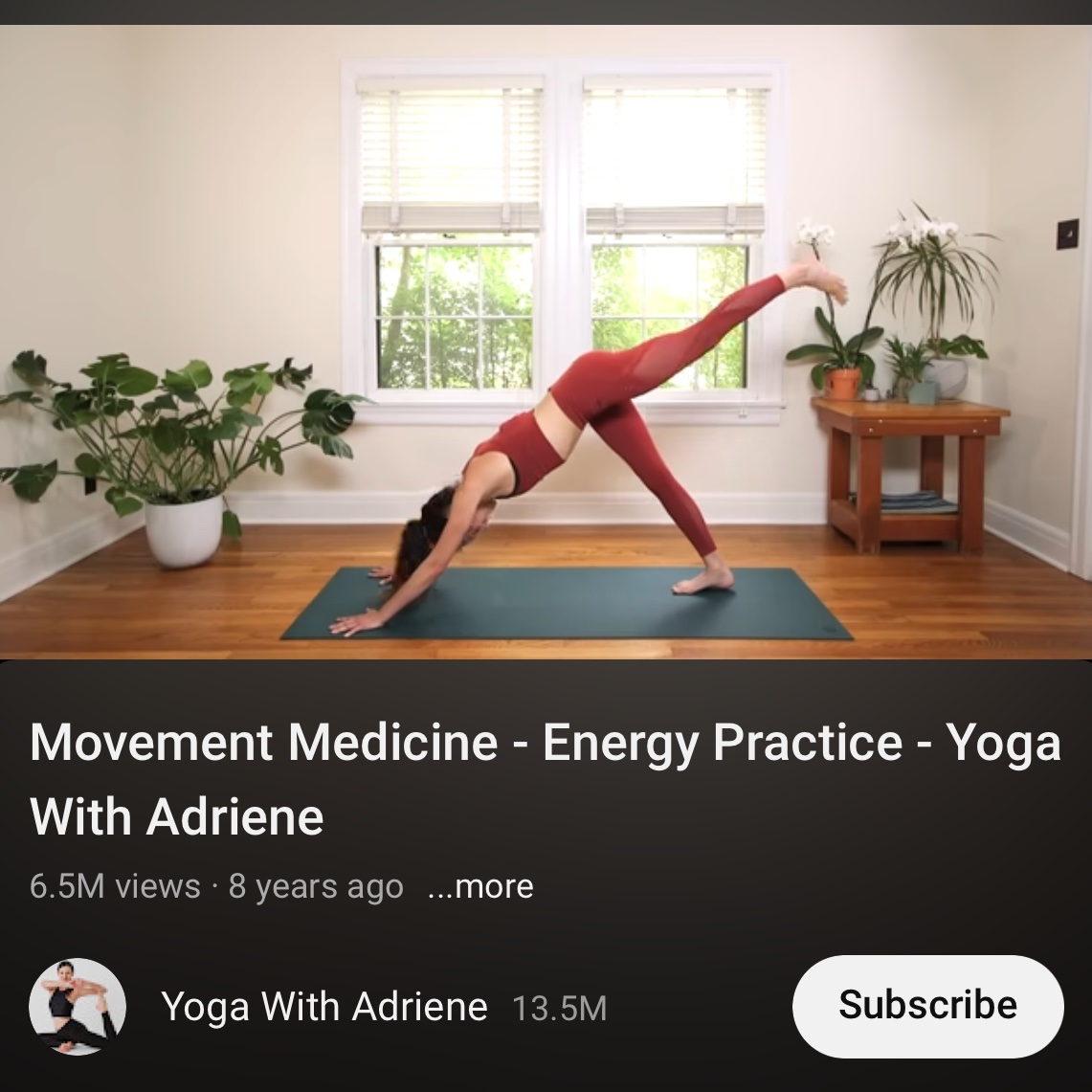latkedelrey's tweet photo. my favorite yoga with adriene class… no matter how many of her classes i take i always come back to this one https://t.co/wyeHEnOQkc
