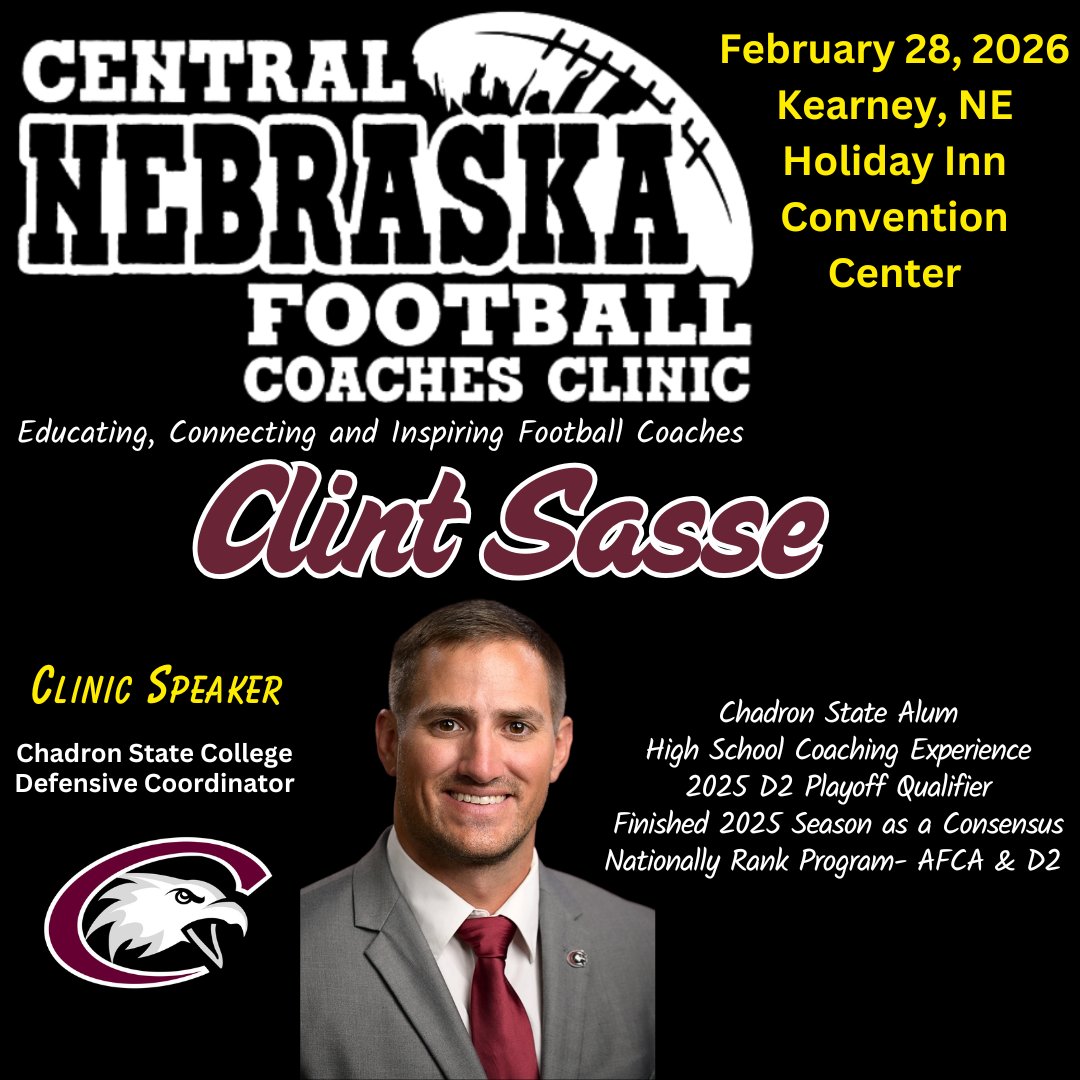 Central Nebraska Football Coaches Clinic tweet media