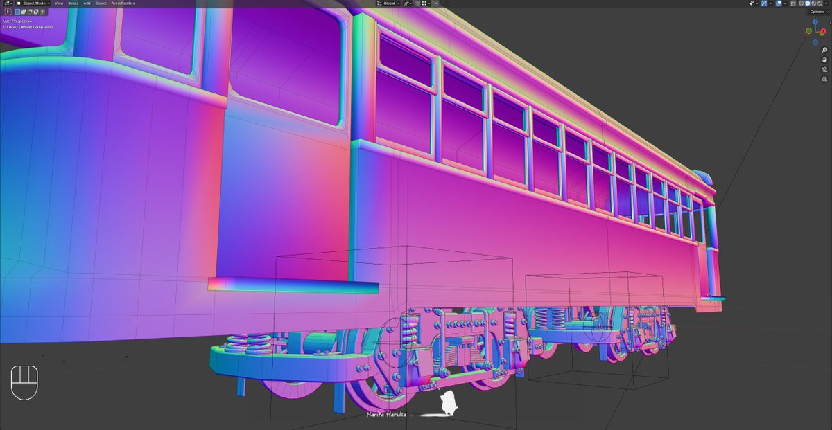 mr_NaritaHaruka's tweet photo. Filling in the missing pieces for the last scene. The most tedious part—the wheels component—is officially done. Moving on to the body now, and it’s all coming together! Should be a smooth ride from here. ✨
#Blender3D #b3d #wipart #3dmodeling #hardsurface #trainmodel https://t.co/6LGXVen0fm