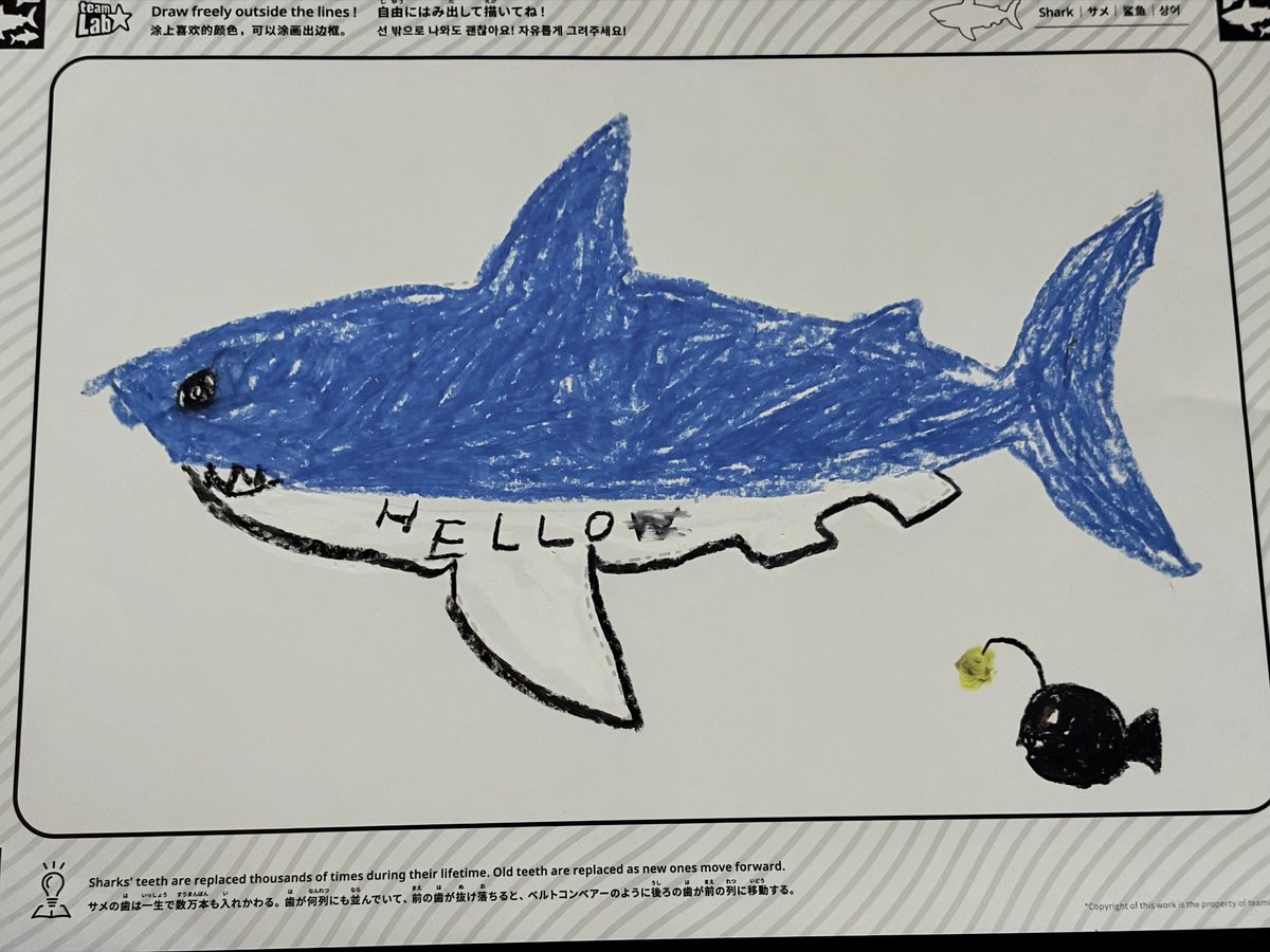 hiroshikosodate's tweet image. 子供達と私の絵。
みんな独創的な絵を描くでしょ^_^

私の絵が子供達に埋もれてますが、テイストが変わらない。🤣

🧑‍🎨