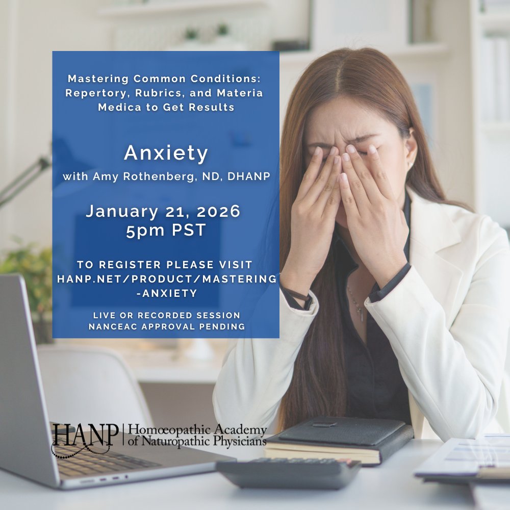 Prescribing for anxiety requires clarity — not guesswork.
💡 Best value: Save with the 2026 CE bundle
✨ HANP members receive additional discounts
🔗 hanp.net/product/master…
🔗 hanp.net/product/master…
#HANP #homeopathy #continuingeducation
