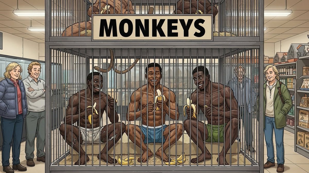 TygerDominion's tweet image. Shopping for a family pet ⚡️👑⚡️

#whiterule #monkeyfag #petnegro #wnwo #owlm #whitemaster #junglefag #jungleslave #mudboy #obediencetraining #bdsmformonkeys #hierarchy #naturalorder #knowyourole #suckwhitedick #bwcworship #omegaslave #subhumanoids