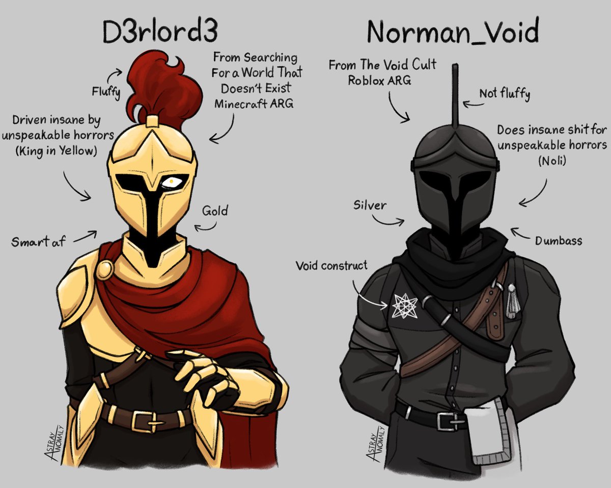 A diagram I made so my idiot friends can tell their ARG knights apart <3

#d3rlord3 #sfawtde #norman_void #thevoidcult