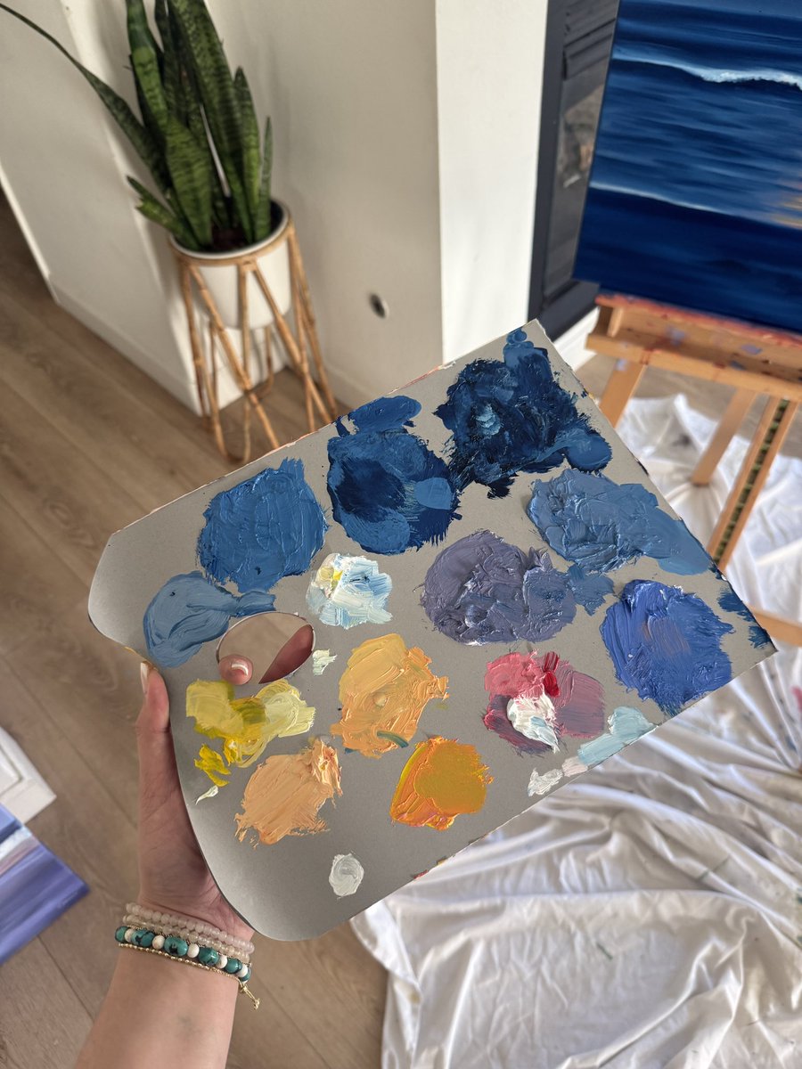 sincerelyart's tweet image. the palette                       the painting