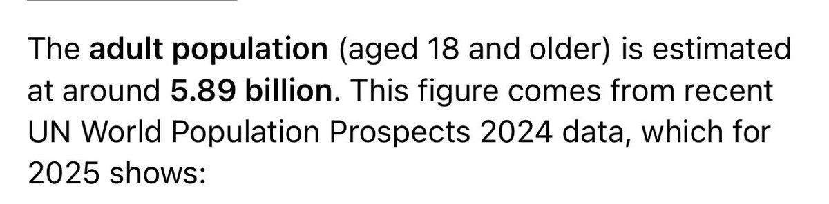 _flowty's tweet image. “What’s your TAM?” 

Well, considering that prediction markets are global with polymarket, our TAM is around 5 billion people. 

Whats your TAM?