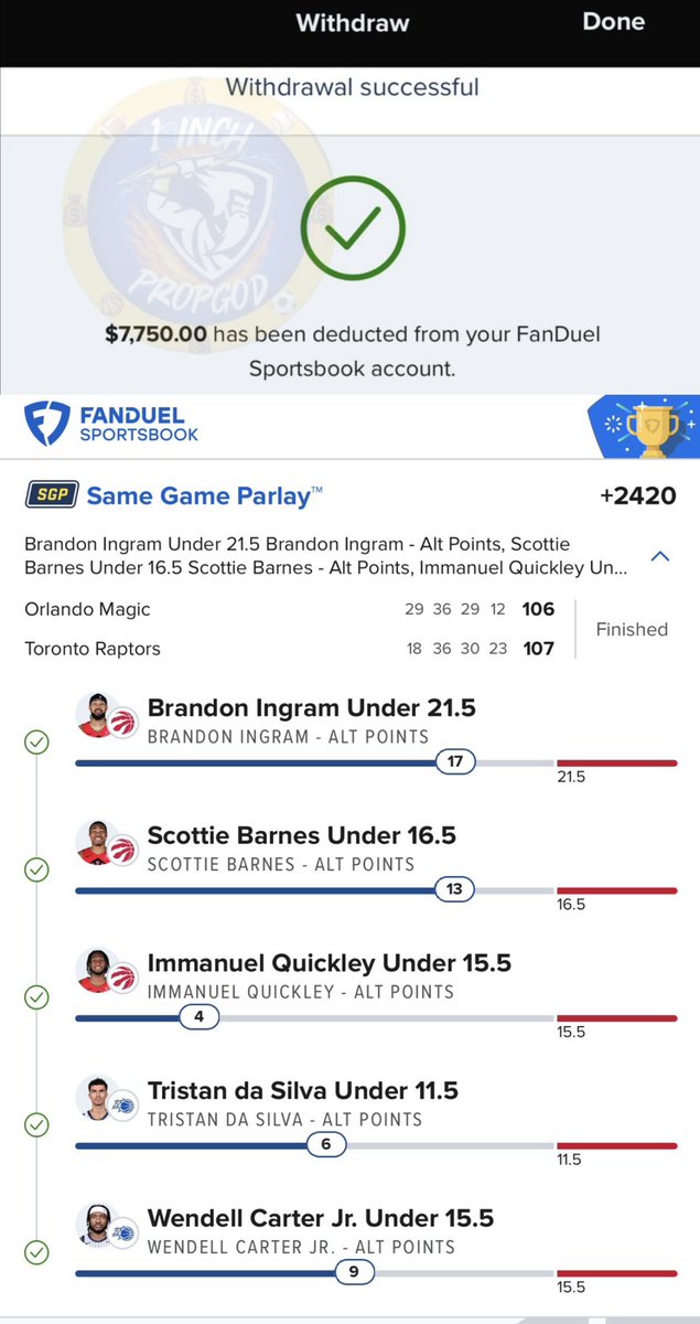 1Propgod's tweet image. 💥Giveaway Alert ! 
Some of our recent cashes 👀

✅+3895
✅+3130
✅+2717
✅+2420
✅+2273
✅+2120

Important to give back ! 

To Enter Giveaway —
❤️ , 🔁 , comment