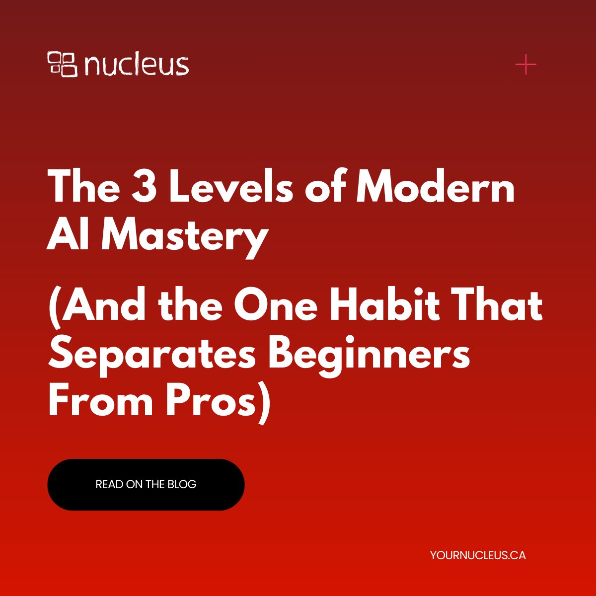 yourNucleus's tweet photo. Most people use AI in isolated moments. The real value comes from building systems around it.

Here are the 3 levels of modern AI mastery and the habit that separates beginners from pros:
https://t.co/anc52rqsPe

#AI #Productivity #YourNucleus https://t.co/kWqOzLybCL