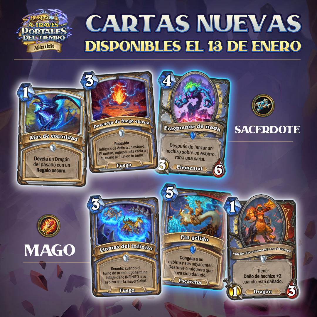 🔥 Tiempo, magia y llamas para Sacerdotes y Magos, listos para sumergirse en poderes invisibles hasta que nada quede… No te lo pierdas – mañana tendremos más revelaciones de cartas!