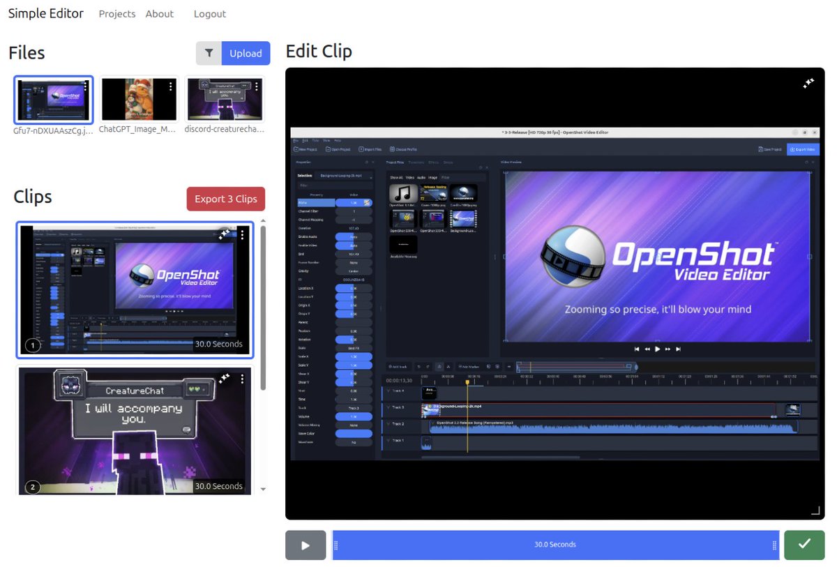 OpenShot Video Editor tweet media